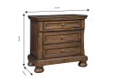 Traditional Bedside Table with 2 Drawers - Freemans